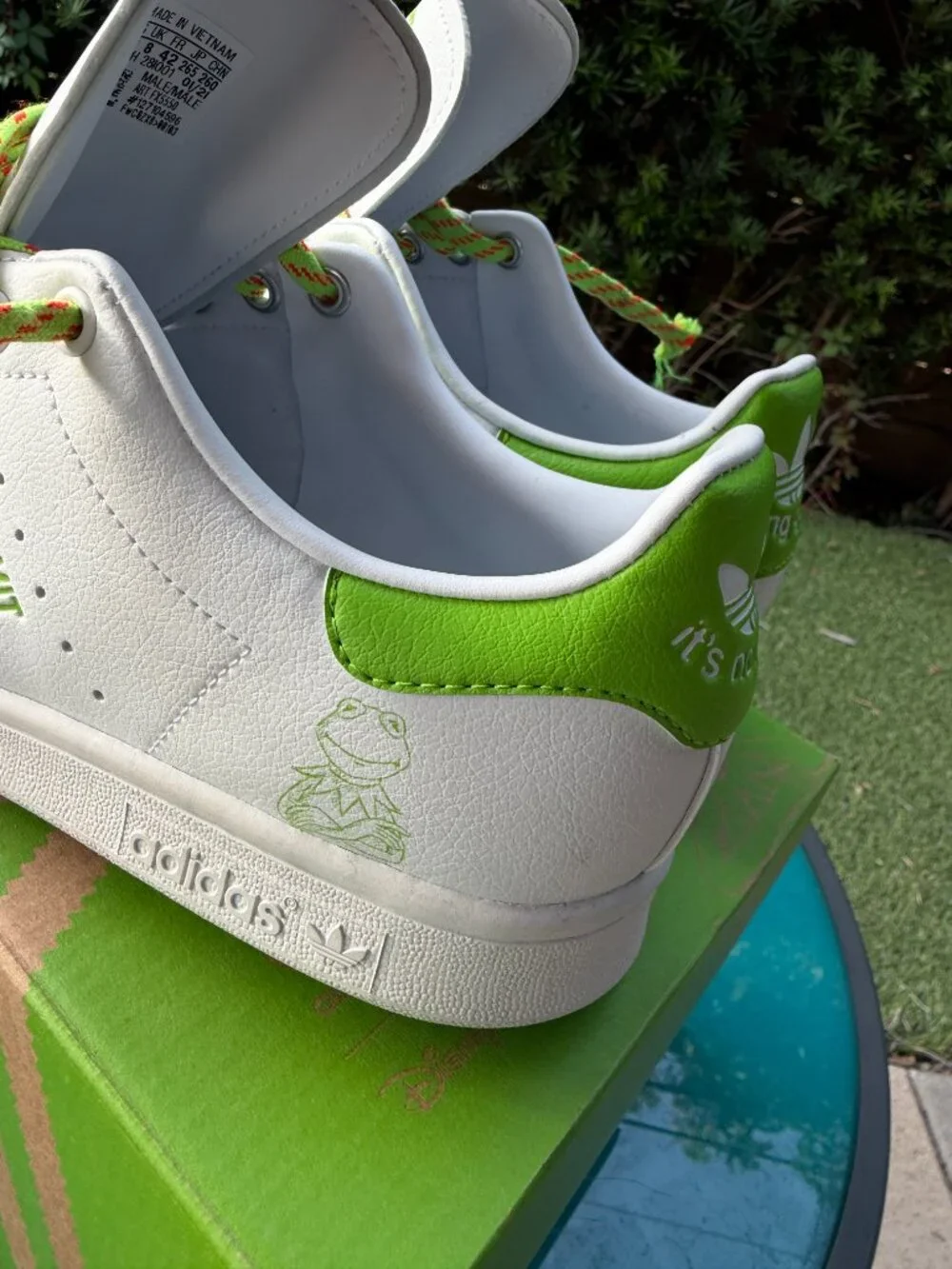 Adidas Stan Smith x Kermit Disney Sneakers Men’s 8.5 Green FX5550